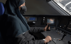 First time ever a women drove high speed train in Saudi Arabia.