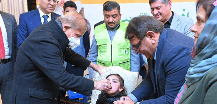 PM Shehbaz Sharif started a nation wide anti-polio campaign.