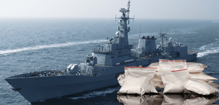 Pakistan Navy and customs seized huge amount of drugs.