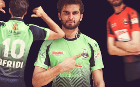 The new uniforms for the Lahore Qalandars are created by Shaheen Shah Afridi.