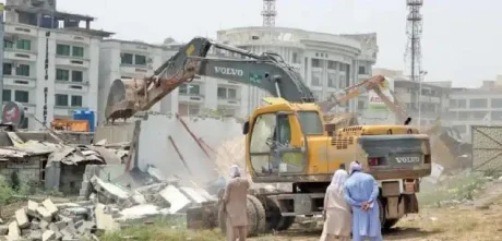 CDA demolished multiple illegal structures in Islamabad’s F-11