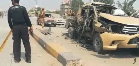 Massive Blast On FC Personnel In Peshawar