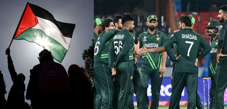 Pakistani Cricketers Show Solidarity with Palestine During ODI World Cup in India