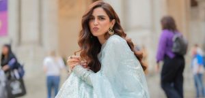 Maya Ali Shines in Shimmery Ice-Blue Ethnic Ensemble