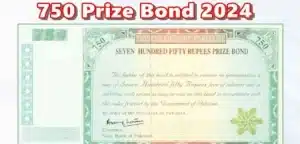 750 Rupees Prize Bond Draw, January 2024