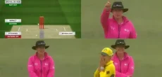 Female Umpire's Comical Error Post DRS Review