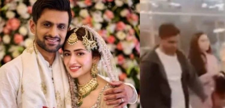 Shoaib And Sana Javed Seen Together First Time After Marriage