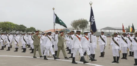 The passing out ceremony of Pakistan Naval cadets took place in Karachi