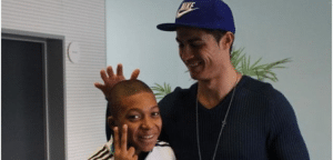 Cristiano Ronaldo welcomes Kylian Mbappé to Real Madrid