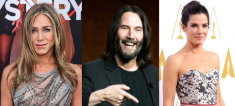 Jennifer Anistons past crush on Keanu Reeves causes awkward tension with Sandra Bullock.