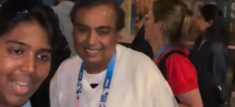 Mukesh Ambani Beams with Joy as He Happily Poses with Fans After a Basketball Game in Paris