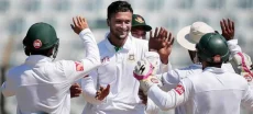 The Bangladesh cricket team, led by Najamul Hasan Shanto, arrives in Lahore