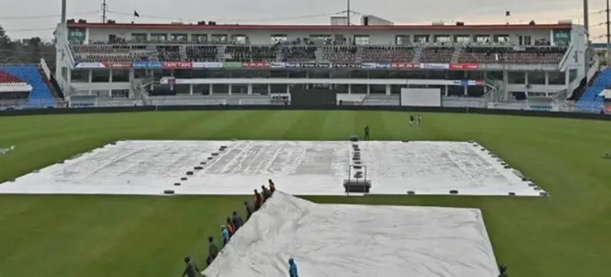 The toss for the 2nd Test between Pakistan and Bangladesh has been delayed due to rain