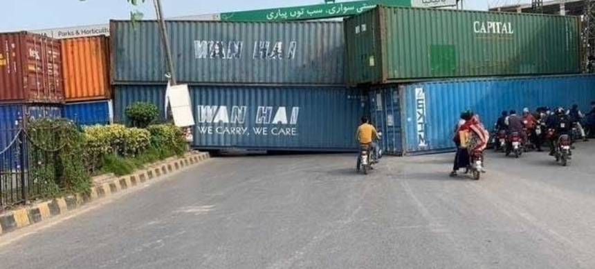 Rawalpindi Sealed Off with Containers as PTI Prepares for Protest