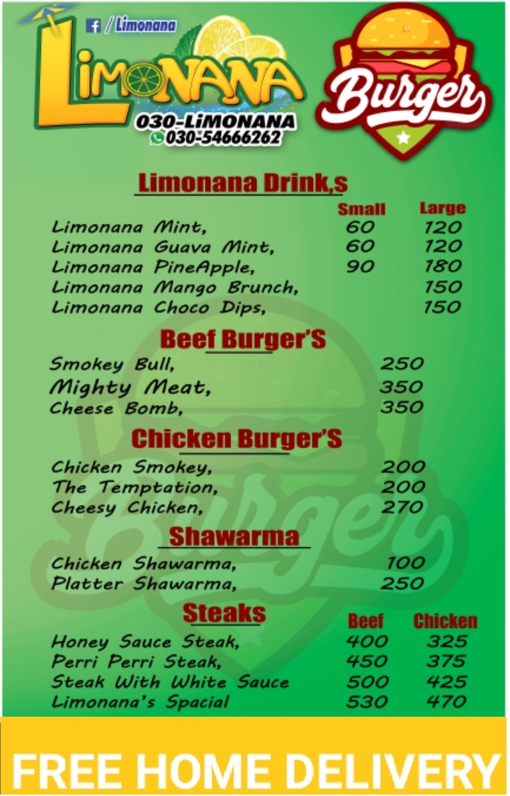 Limonana-Menu