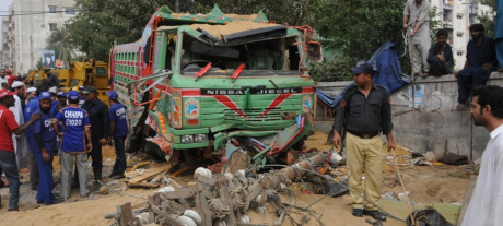 Speeding Dumper Claims Lives of Three Motorcyclists in Karachi