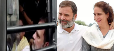 Rahul, Priyanka Gandhi Detained During Anti-Modi Protest Rally