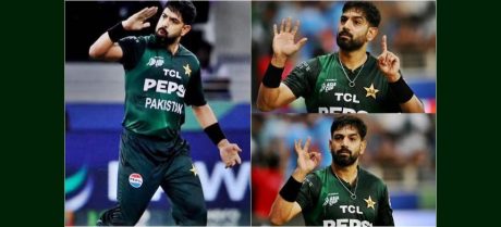Haris Rauf’s ‘6-0’ sign sparks memories of Pakistan’s Rafale triumph over India.