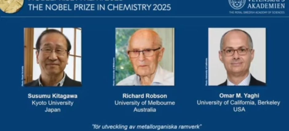 Kitagawa, Robson and Yaghi Win 2025 Nobel Prize in Chemistry