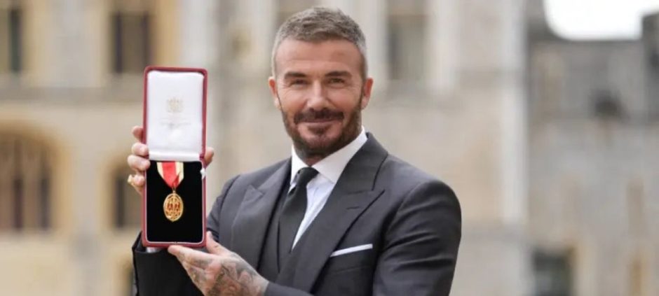 David Beckham Knighted for Services to Sport and Charity