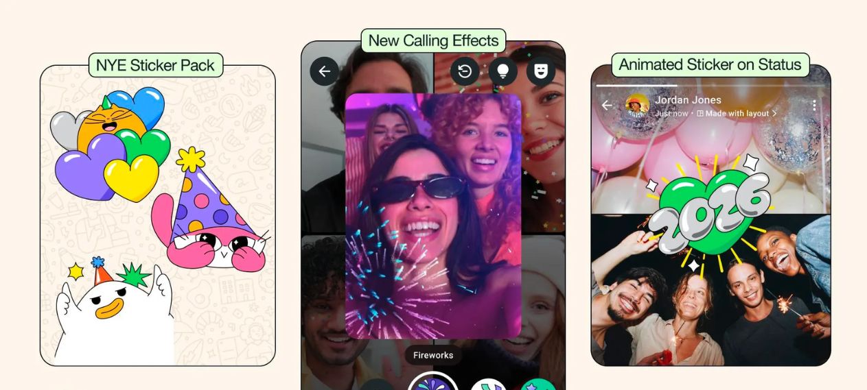 Ring In 2026 With WhatsApp Holiday Updates, Animated Stickers And Call Effects Ring In 2026 With WhatsApp Holiday Updates, Animated Stickers And Call Effects