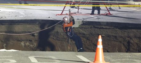 Karachi's Dangerous Sewer Crater Swallows Motorcycle In Orangi Town