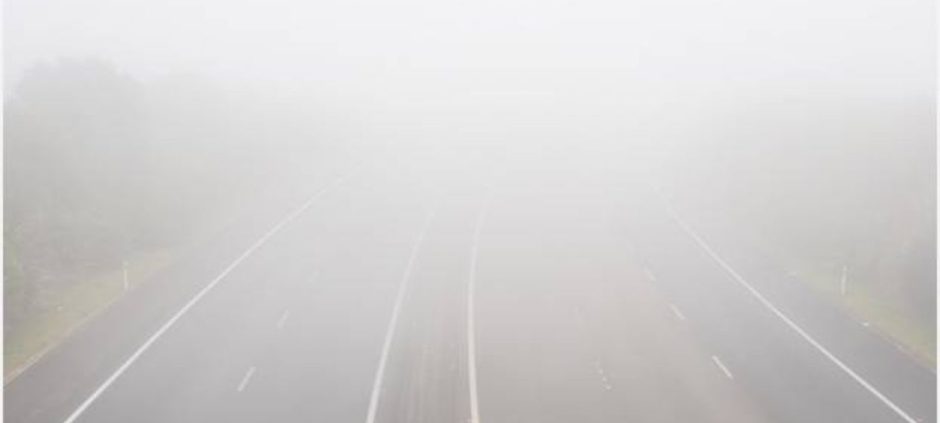 fog disrupts traffic
