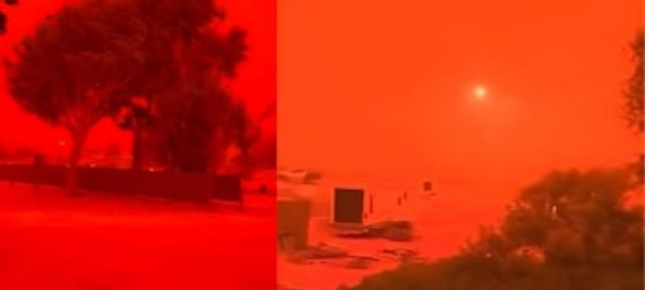 Cyclone Turns Skies Blood-Red in Western Australia, Shocking Visuals Go Viral