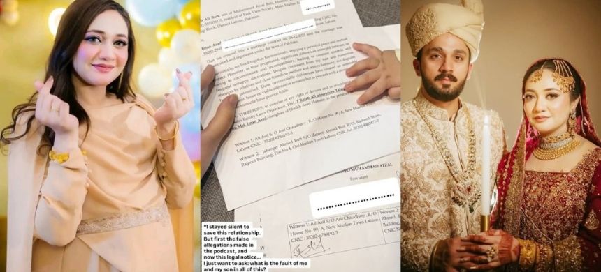 Rajab Butt Sends Divorce Notice to Eman Fatima After One Year