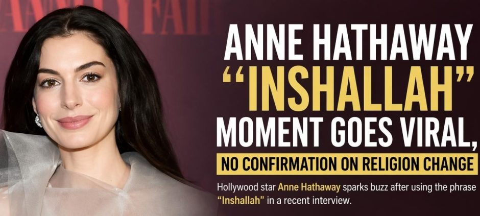 Anne Hathaway “Inshallah” Moment Goes Viral, No Confirmation on Religion Change