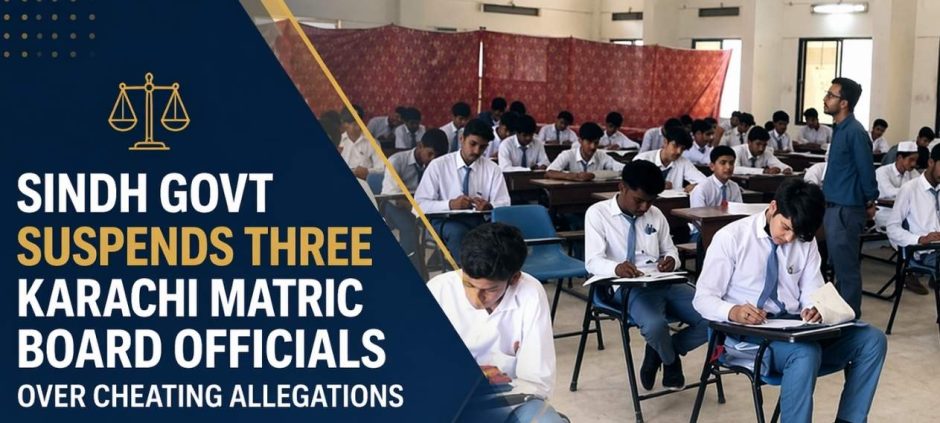 Sindh Govt Suspends Three Karachi Matric Board Officials Over Cheating Allegations