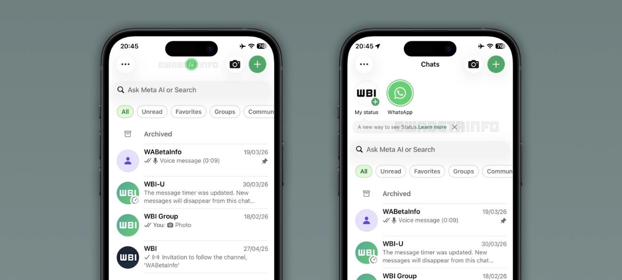 WhatsApp Tests Redesigned Status Feature for Better Accessibility