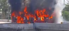 Fire Erupts in Metro Bus Near Rawalpindi Sixth Road