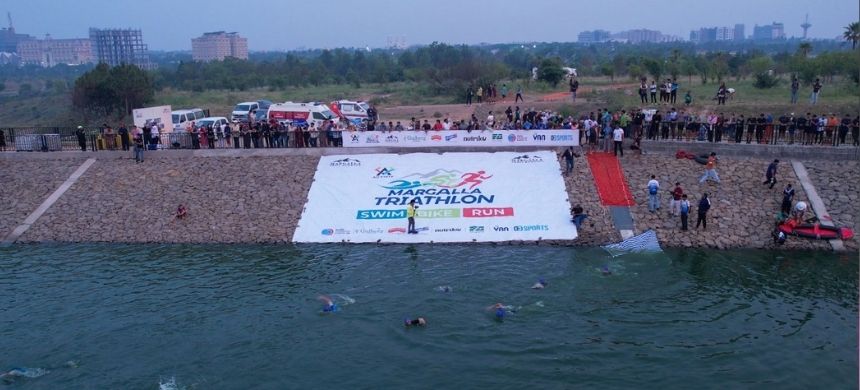 Pakistan Makes History with First Ever Open Water Olympic Triathlon at Gulberg Greens