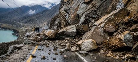 Heavy rains triggered landslides that blocked the Karakoram Highway and Baltistan Road, leaving travelers stranded across Gilgit-Baltistan.