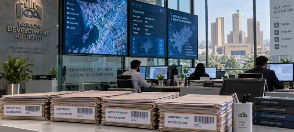 KDA to Digitise Karachi Land Records With Barcode Tracking