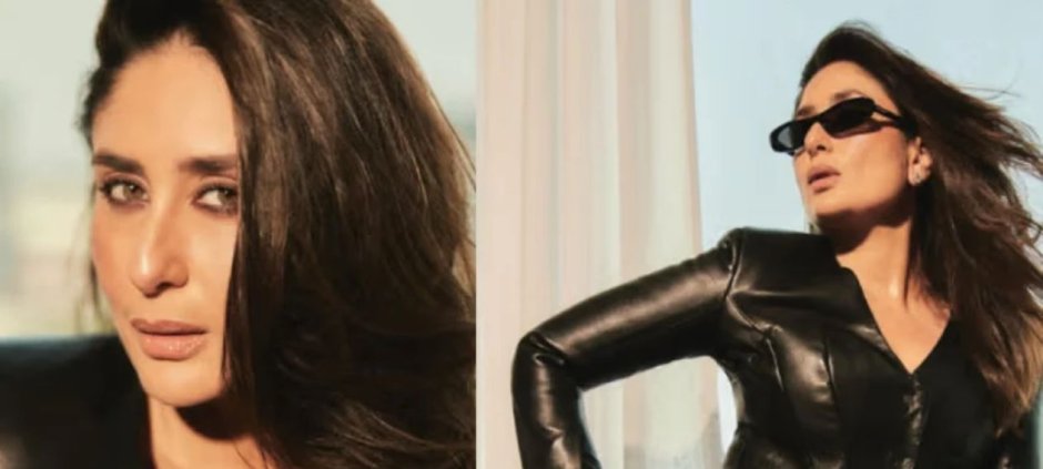 Kareena Kapoor Stuns Fans in Bold All-Black Leather Outfit
