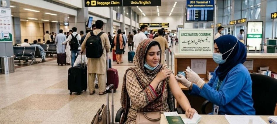 Saudi-Bound Passengers Face Vaccine Shortage at Karachi Airport as Only 4,000 Doses Remain